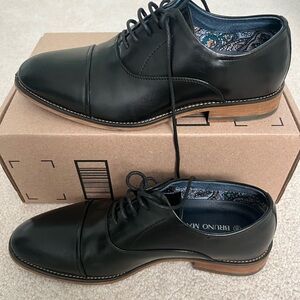 Men's Black Bruno Marc Oxford Dress Shoes